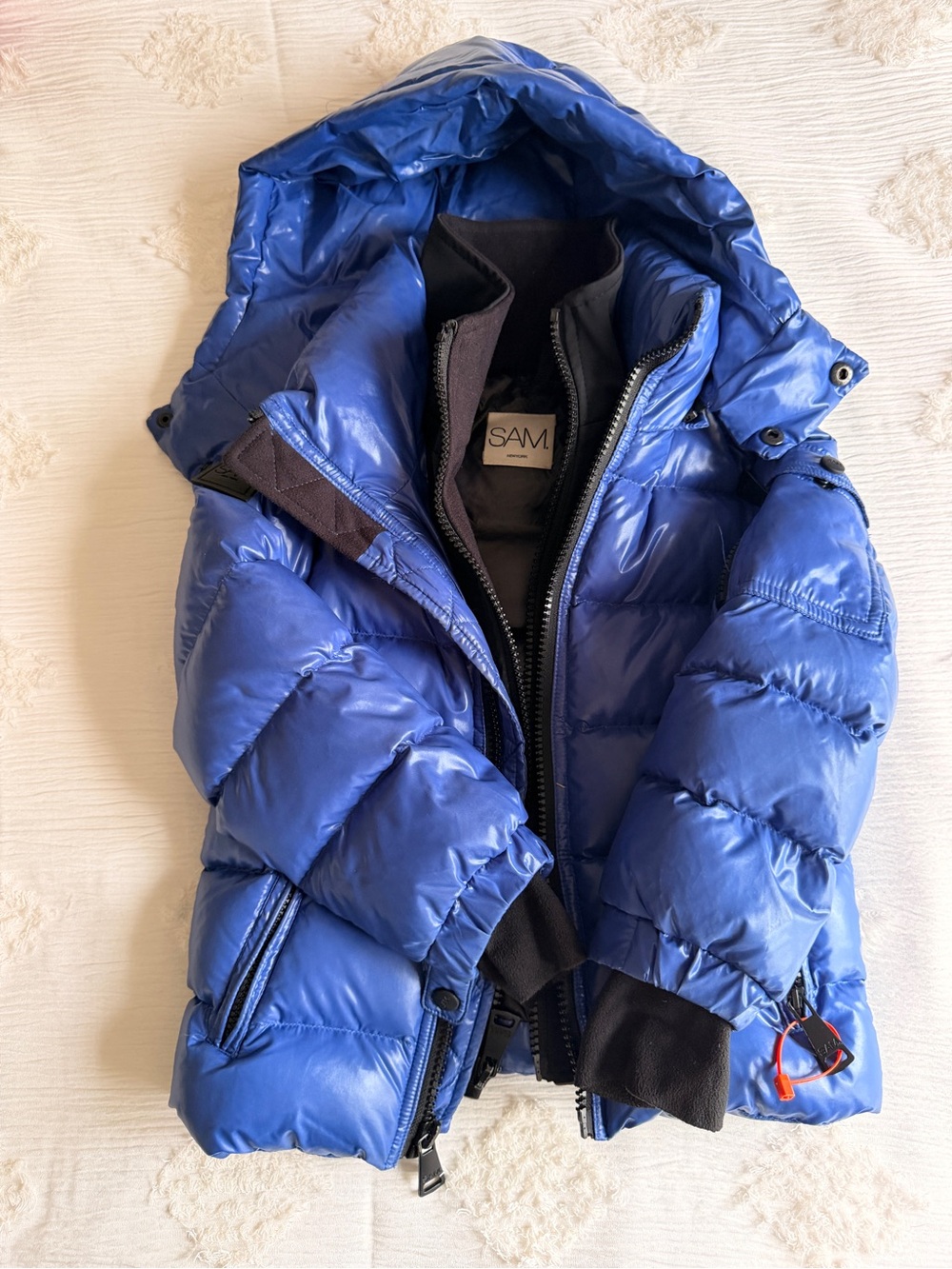 SAM. Kids Royal Blue Puffer Jacket with Hood
